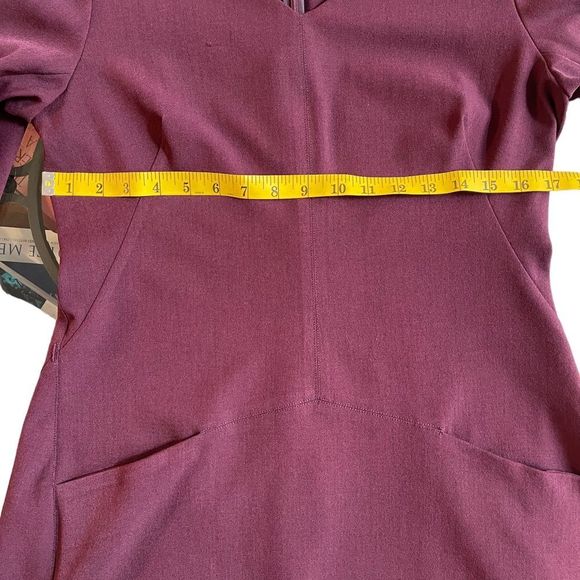MM LaFleur New York Burgundy Dress Sz12 - Picture 5 of 6
